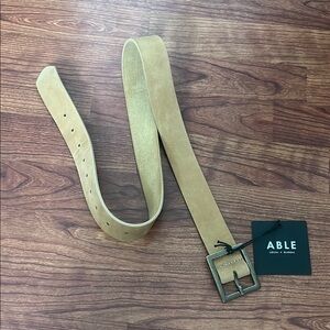 Able Carolina Tan Suede Belt